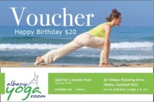 vouchers at Albany Yoga Room